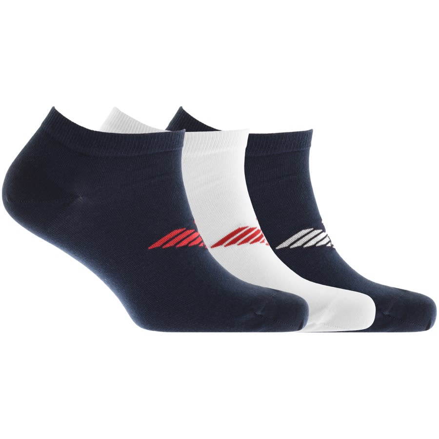 Alternative Image for ProductEmporio Armani 3 Pack Trainer Socks Navy1
